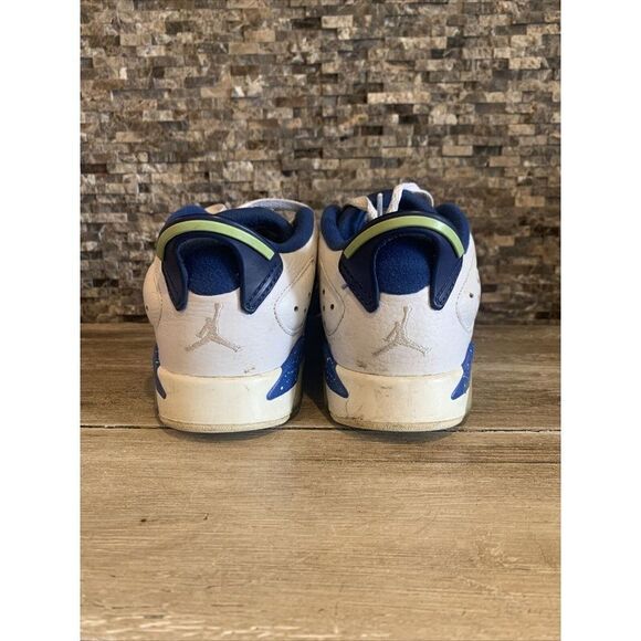 Nike Air Jordan 6 VI Retro Low Sneakers Size 6Y Seattle Seahawks 768881-106 - Picture 4 of 7